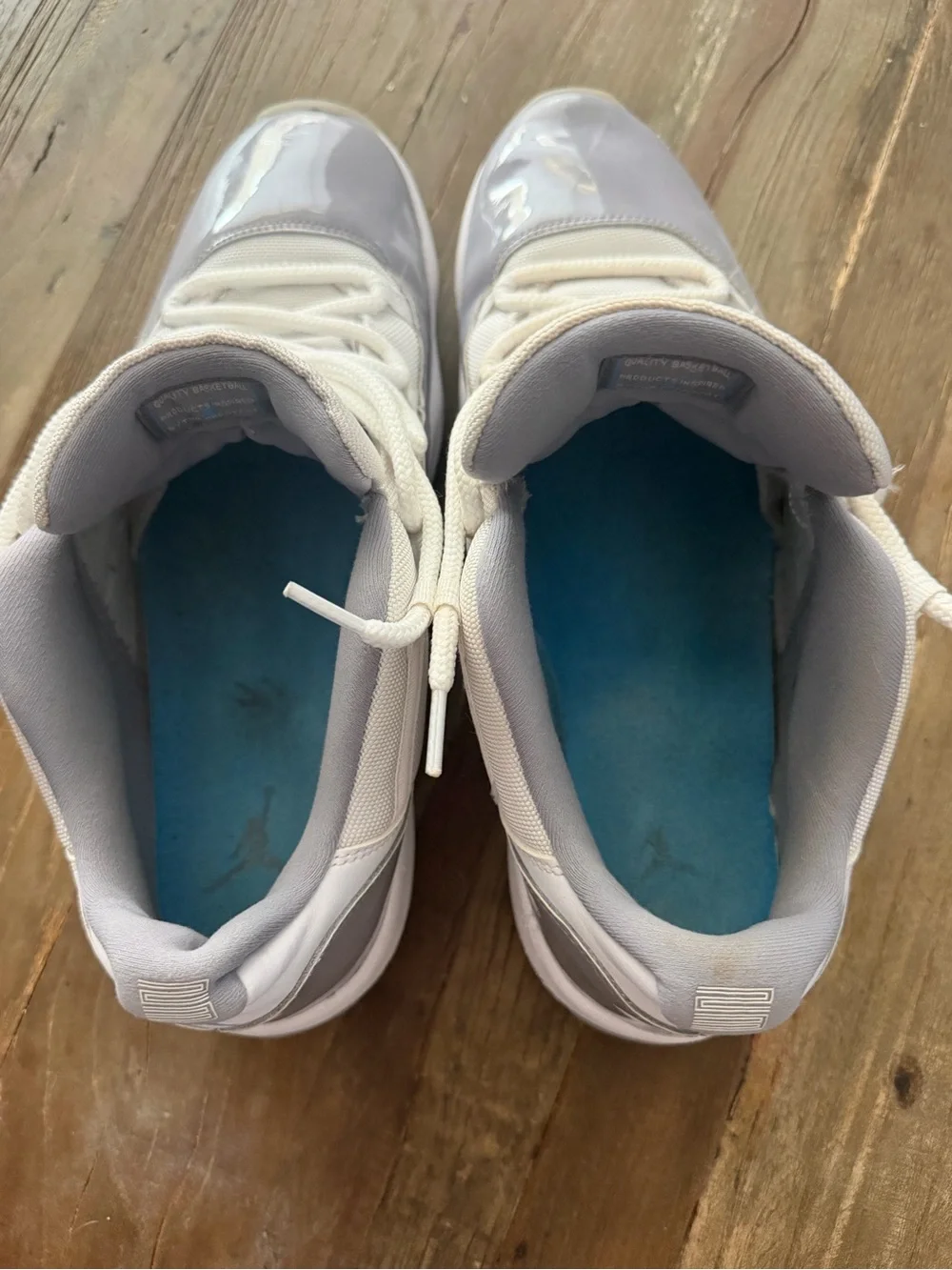 Jordan 11 low White and Light Gray High-Top Sneakers